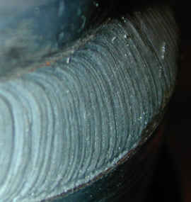 tig weld close up