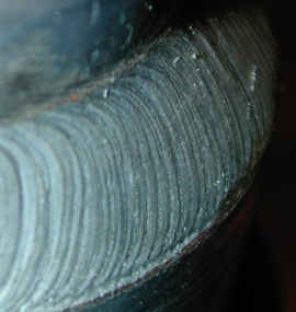 Tig weld close up